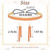Barode Braided Rhinestones Headband Earrings Gold Crystal Hairbands Eardrop Sparkle Head Chain Tassel Jewelry Set for Women (Orange, Free Size)