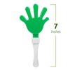 Windy City Novelties 12-Pack 7" Inch Mini Hand Clappers Noisemakers in Bulk - Green