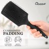 Bombshell Paddle Brush with 5.6" handle, Static Free Cushioned Paddle Hair Brush with Nylon Bristles, for Blow Drying, Styling and Straightening comes with fabric pouch