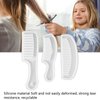 Silicone Hair Comb Set, 3pcs Hair Combs Translucent Silicone Resin Casting Wide Tooth Combs for DIY Hairdressing Styling Tools