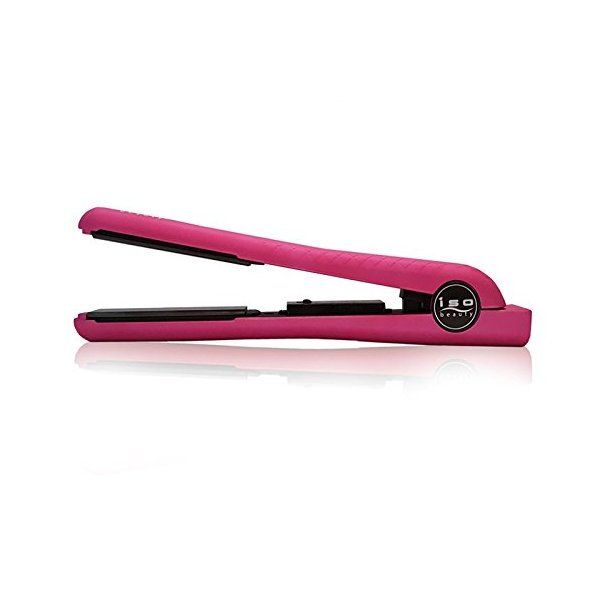 Iso Beauty Diamond Collection Super Spectrum Pro Hair Straightener Flat Iron W/ 1.25 Inch Ceramic and adjustable temperature control of 180-450°F (Pink)