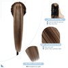 SEGO Claw Clip Ponytail Extension Human Hair Clip in Ponytail Hair Extensions Real Human Hair Pony Tails Hair Extensions Long Straight For Women 14 Inch Medium Brown&Dark Blonde 105 Gram