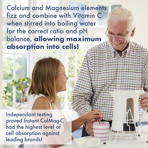 Sunshine Vitamins Instant Cal Mag C – Fast-Acting, Absorbable Calcium, Magnesium and Vitamin C – Replenishes Calcium & Magnesium, Enhances Body Function & Helps Prevent Depletions – Improved Sleep