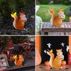 Attivolife Solar Squirrel Garden Statue Light, Outdoor Decor Figurines with Butterfly, Yard Patio Balcony Lawn Home Decor Sculpture Ornaments, Mother's Day Birthday Gift for Mom Grandma