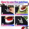 Meneng Embroidered Patches Iron-on Appliques: 30pcs Assorted Cool Punk Embroidery Sew-on Patch for Jackets Clothing