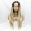 melody wig Brown/Blonde Wigs Synthetic Blonde Lace Front Wigs For Women Hair Heat Resistant Fiber Long Straight Hair Wigs Long Soft Hair Wigs …