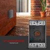 ENERLITES Weatherproof Outlet Box with Three 3/4-in Threaded Outlets, Outdoor Electrical Box, 3 Holes 0.75” Each, 1-Gang, 4.57” Height x 2.83” Length x 2.05” Depth, EN1375