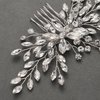 SWEETV Bride Silver Wedding Hair Comb Crystal Hair Accessories with Rhinestone Bridal Hair Clip Sparkly Hair Piece Gem Hair Accessories for Women and Girls