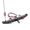 GoolRC RC Car Metal Rear Bumper with 2 LED Light Antenna Tail Hook for TRX-4 RC4WD Axial SCX10 Car
