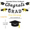 Graduation Party Decorations 2023 - Black Congrats Grad Banner for Graduation Decorations Class of 2023, Congratulations Banner, Graduation Cap Decorations, Graduation Party Supplies