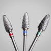 3 Pieces 5 in 1 Nail Drill Bits 3/32 Inch Professional Tungsten Nail File Bits 3/32 Inch Shank Size Drill Machine for Acrylic Nails,Manicure, Nail Art, Drill Machine, Both Left and Right Handed