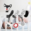 teytoy Spiral Car Seat Toy, Black and White High Contrast Stroller Activity Toy Car Seat Toys for Babies 0 3 6 9 12 Months Boys Girls, Hanging Carseat Toys for Crib Mobile, Newborn Toy Gift