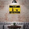 Funlucy Warning Sign Slow Pets at Play Sign,Dog And Cat at Play Rustic Signs 12x16 Inch Waterproof Aluminum Tin Signs for Indoor & Outdoor Road Community Street Home Decoration