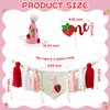 Strawberry 1st Birthday High Chair Tassels Banner Strawberry First Birthday Crown 1 Sweet Cake Topper Strawberry First Birthday Party Supplies