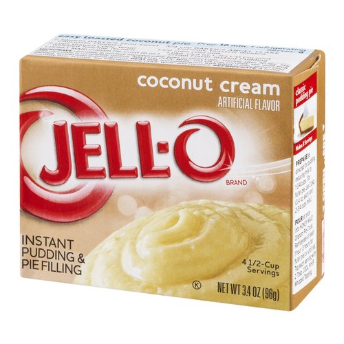Jell-O Coconut Cream, Instant Pudding & Pie Filling, 3.4 oz