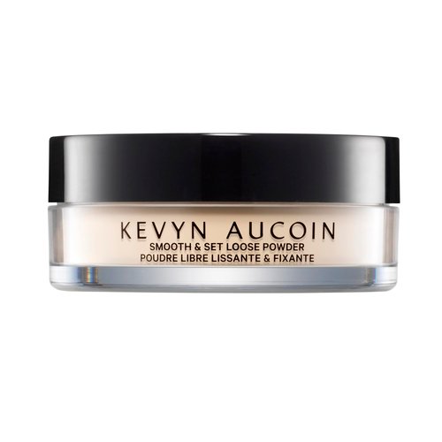 Kevyn Aucoin Smooth & Set Loose Powder with Puff: Universal shade, all skin types & tones. Sheer, lightweight, blends well, blurs imperfections, reduces shine. Makeup artist go to for even skin finish