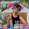 25 Pieces 50's Party Decorations Include Rock and Roll Banner, 50s Theme Hanging Swirls and Honeycomb Centerpieces for 1950s Party Decorations, Back to 50's Rocking Party Supplies