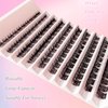 3D Flufffy Lash Extension Kit D Curl Lash Clusters WHYBRAW Eyelash Extension Kit with 7 Days Long Lasting Bond Lash Bond and Seal 120 Pcs Natural Individual Lashes Kit with Cluster Lash Tweezers