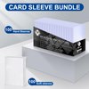 200 Card Sleeves for Trading Cards, 3"x4" Baseball Card Protectors Hard Plastic, 35pt Card Holders for Baseball Cards, Football Cards (100 Hard Sleeves + 100 Clear Sleeves)