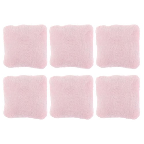 Vaguelly 6pcs Miniature Dollhouse Pillows 1:12 Scale Mini Cushions Tiny House Simulated Pillow Cushions Furniture Model Toy for Sofa Bed Couch Accessory Pink