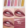 Metallic Lip Gloss Glitter Lipstick, Shiny Metallic Matte Liquid Lipstick, High Pigment Long Lasting Lipstick 24H Waterproof Non Stick Cup Lip Glaze, Sparkling Shimmer Lipstick Lipgloss for Women-06#