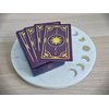 Metaphoracle Create Your Own Oracle Cards - DIY Blank Tarot Cards - Deck of 80 Blank Oracle Cards with Celestial Gold Foil Design - Standard Tarot Card Size 4.75 inches x 2.75 inches (Purple)