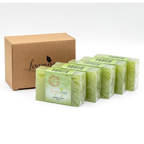 foamrise Blackheads, Acne, Bittim Soap Bars with Olive Oil and the Oil of the Bittim Plant., Handmade Soap With Premium Quality, Rich Glycerin Content, Natural, Pack of 5