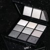 Goth Eyeshadow Palette - High-End Black, White, Gray, Silver Smokey Eye Shadow with Matte, Shimmer Finishes, Ultra-Pigmented, Long-Lasting Waterproof Formula, Luxury Leather Packaging with Mirror