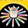 ZHBDMGK Sidewalk Chalk Set with Holder for Kids, 12Pcs Dust-free Washable Toddler Chalk in 12 Colors for Blackboard Drawing Writing Toys Gift Party Favors
