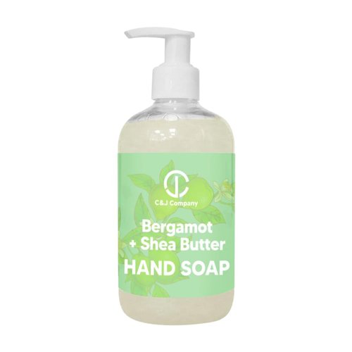 C&J Company Hand Soap, Made with Shea Butter, Bergamot,Moisturizing Hand Wash, All Natural, Alcohol-Free, Cruelty-Free, 12oz