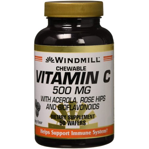 Windmill Vitamin C 500 mg Dietary Supplement chewable wafers with Acerola - 5