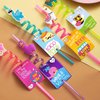 24 LLama Straws Party Favors for LLama Birthday Party Supplies with 2 Cleaning Brush