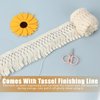 10 Yards Boho Long Fringe Trim 2.3'' Wide Sewing Fringe Trim Cotton Tassel Fringe Trim for Clothes Lamp Shade Curtain Dress Crafts Accessories Home Decor