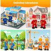 FUNERICA Toy Figures & Playsets - Firefighter, Police, Sanitation, Construction Worker - Play People Figures for Toddlers & Kids - Little People Toy Figurines - Mini People Community Helpers (4-Pack)