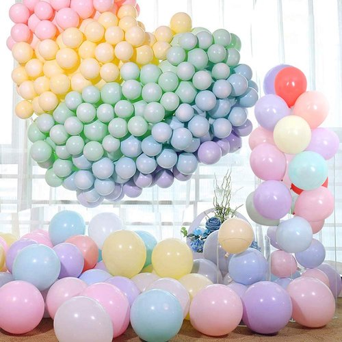 Zesliwy Pastel Colorful Latex Party Balloons，120 Pack 12 Inches Macaron Assorted Rainbow Balloons for Birthday Baby Shower Party Decoration…