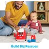 Mega BLOKS First Builders Toddler Building Blocks Toy Set, Freddy Firetruck with 6 Pieces and Storage, 1 Figure, Red, Ages 1+ Years