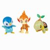 Pokémon Battle Figure Toy Set, 6 Piece Playset - 2" Pichu, Yamper, Turtwig, Piplup, Chimcharm Deino - Generation 4 Diamond & Pearl Starters - Christmas Stocking Stuffer Gift for Kids, Girls, Boys