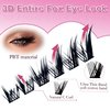 Fox Eye Lashes Fluffy Lash Clusters with Bottom Lashes C Curl False Eyelashes Left & Right Cluster Eyelash Extensions 158 PCS Individual Lashes Cat Eye Manga Lashes DIY At Home, by Anforlin