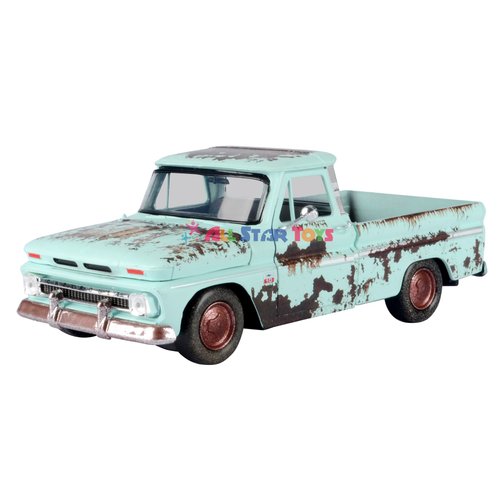 Motormax 1966 Chevy C10 Pickup Weathered Treasueres Barn Find 1/24 Scale Diecast Model Car 79073 All Star Toys Edition