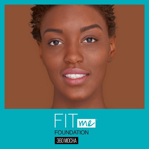 Maybelline Fit Me Matte + Poreless Liquid Foundation Makeup, Mocha, 1 fl. oz.