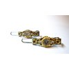 Generic Two small tiny slim gold and clear crystal hair pin clip barrettes fine hair