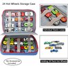 KISLANE 24 Toy Cars Storage for Toy Cars, Storage Case Compatible with 24 Toy Cars, Matchbox Cars, Mini Toys, Toy Cars Storage for Kids, Bag Only (Blue)