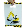 CupaPlay 50Ct Construction Zone Party Supplies Goodie Favor Plastic Bags - Kids Construction Birthday Party Favors Decorations Tractor Truck Goodie Gift Bag