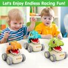 MOONTOY Baby Car Dinosaur Toys for 1 2 Year Old Boy Press and Go Cars for Toddlers 1-3, Push Go Dino Cars Toddler Toys Age 1-2 0-2 Baby Toys 12-18 Months Christmas Stocking Stuffers 1st Birthday Gifts