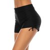Lecieldusoir Women's Swim Shorts High Waisted Bathing Suit Bottoms Swimsuit Boy Shorts Swimwear Bikini Board Shorts Black