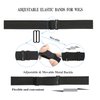 JIUSERLU 6 PCS Black Adjustable Elastic Band For Wigs，Adjustable Straps For Wigs And Making Wigs，Adjustable Wig Bands，Wig Adjustable Straps（1 * 12inch）