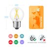 AIELIT LED 2W (25 Watt Equivalent) Light Bulbs, Bright White 5000K, Dimmable Energy Saving Globe Bulb, E26 Medium Screw Base LED Edison Bulb for Indoor Decoration, Table/Desk Lamp, Clear Glass, 4 Pcs