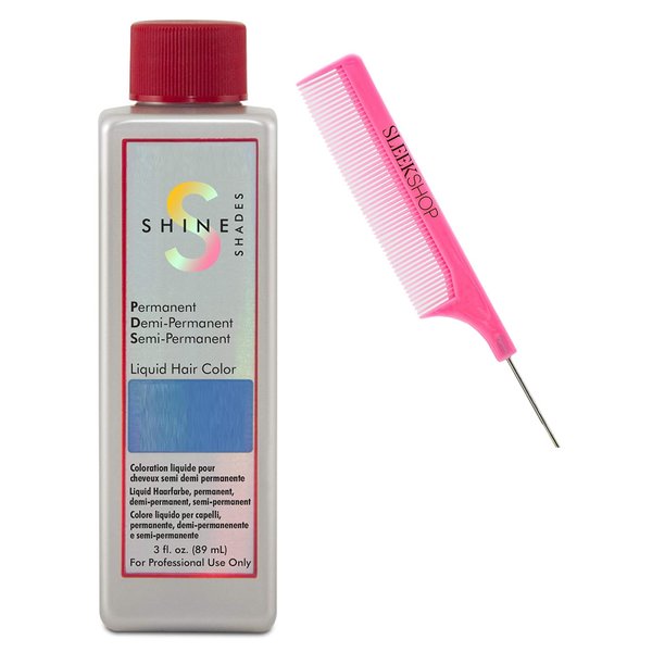 yper SIeekshop Comb + Liquic Ionic Permanent Hair Color (w/SIeekshop Pink Comb) Haircolor Dye (5N)