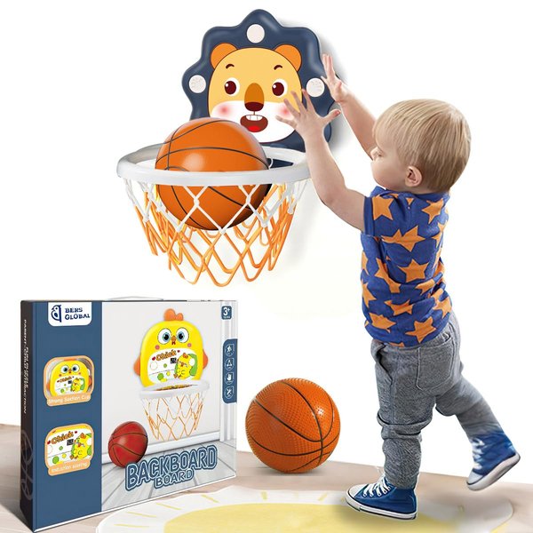 FKCOQ Indoor Mini Basketball Hoop for Toddlers Kids Boys Bedroom,Adjustable Height,Space-Saving,Christmas Birthday Gifts Toy for Boys,Toddler Toys(Medium/No Scoring 2)