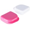 Retainer Case with Mirror, Mouth Guard Case, Orthodontic Dental Retainer Box, Denture Storage Container, Comes with a free small brush, 2 Pieces